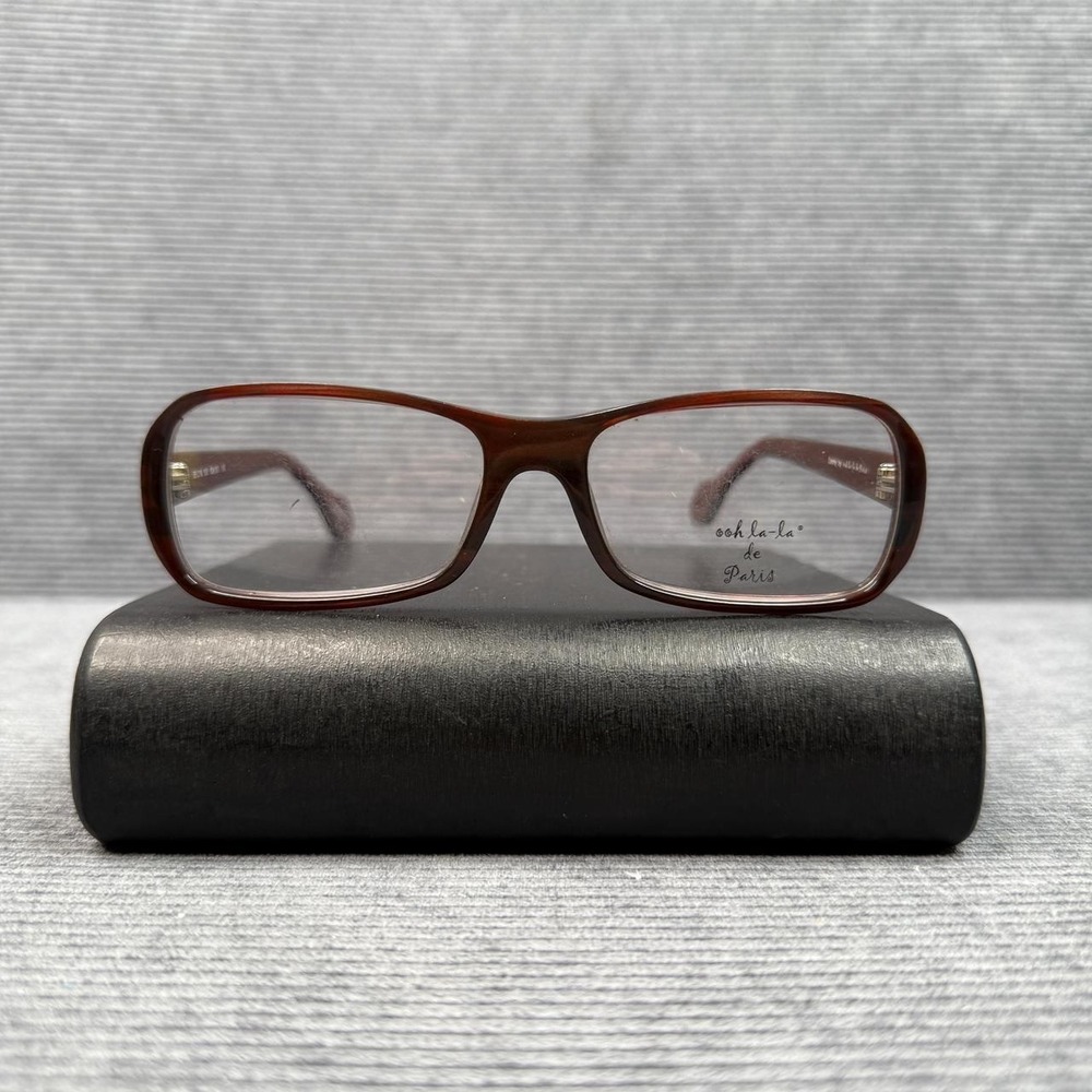 Ooh La La de Paris Danny Brown Marbled Eyeglass Frames 55-16-135 Col.003